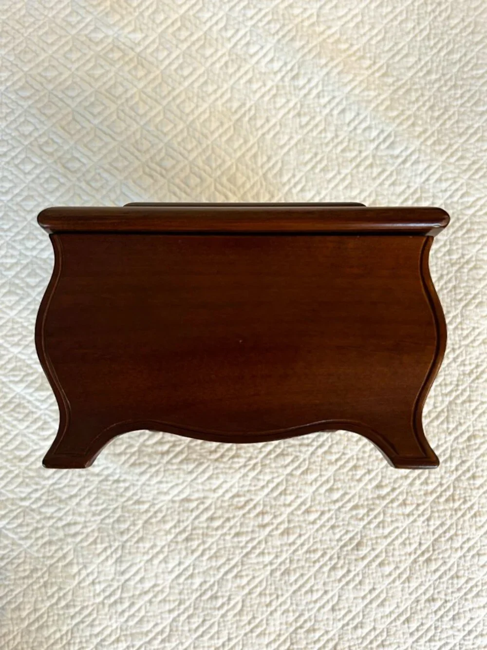 Vintage The Bombay Company Floral Carved Wooden Jewelry Box